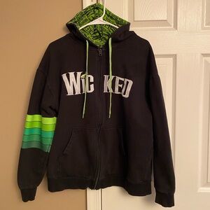 WICKED Unisex Stripe Logo Zip Hoodie - Large (L)